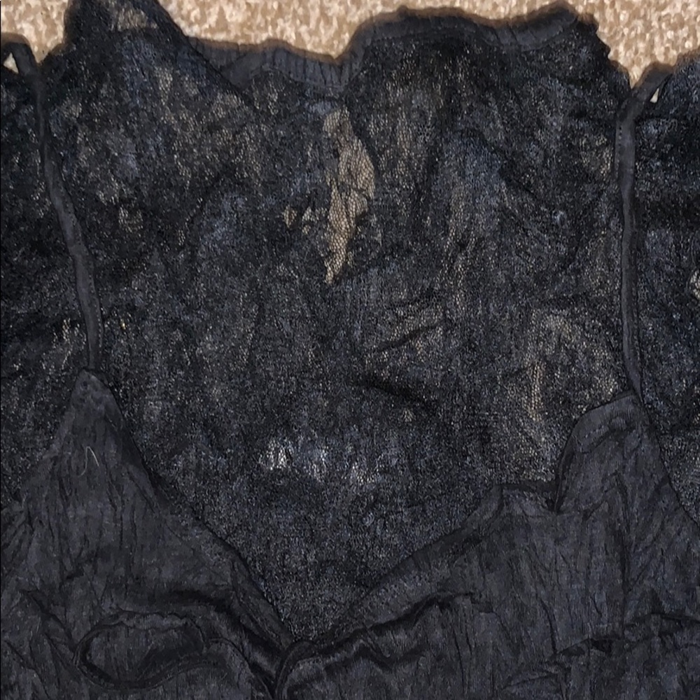 Black dress with lace T-shirt under